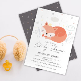 Schattige Little Fox Baby shower Kaart