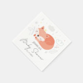 Schattige Little Fox Baby shower Servet (Hoek)