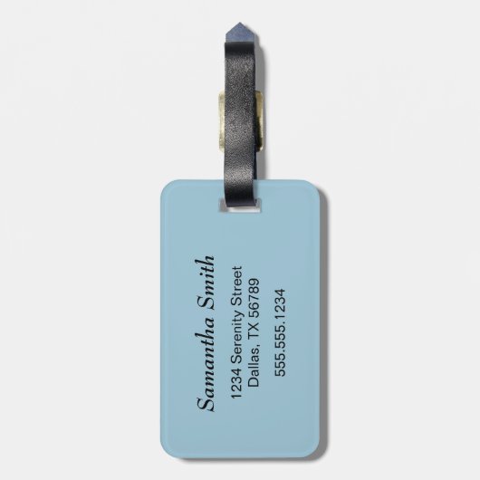 Schattige Little Fox Blue Bagagelabel (Achterkant verticaal)