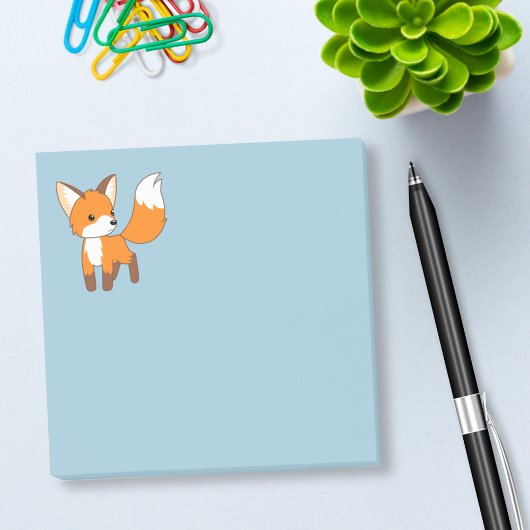 Schattige Little Fox Blue Post-it® Notes