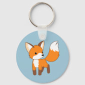 Schattige Little Fox Blue Sleutelhanger (Achterkant)