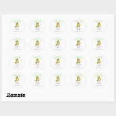Schattige Little Frog Prince Baby shower Ronde Sticker (Vel)