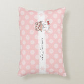 Schattige Little Girl Hamster Roze Accent Kussen (Voorkant(Verticaal))