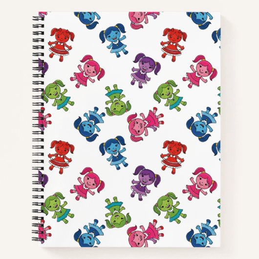 Schattige Little Girl Pattern Notitieboek (Voorkant)