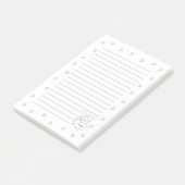 Schattige Little Hamster Hearts Monogram Post-it® Notes (Schuin)