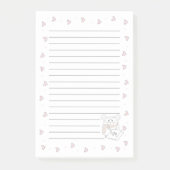 Schattige Little Hamster Hearts Monogram Post-it® Notes (Voorkant)