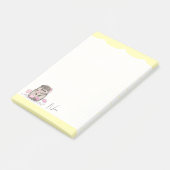 Schattige Little Hedgehog Custom Yellow Post-it® Notes (Schuin)