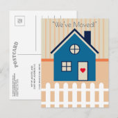 Schattige Little House New Home Verhuisaankondigin Aankondigingskaart (Voorkant / Achterkant)