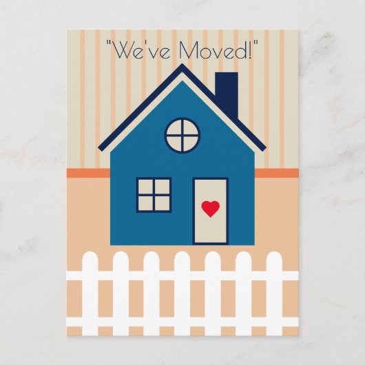 Schattige Little House New Home Verhuisaankondigin Aankondigingskaart (Voorkant)