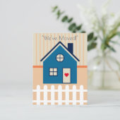 Schattige Little House New Home Verhuisaankondigin Aankondigingskaart (Staand voorkant)