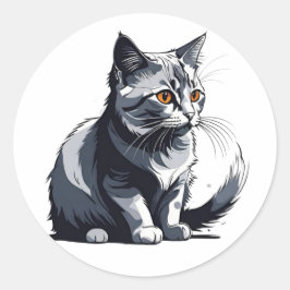 Schattige Little Kity Ronde Sticker