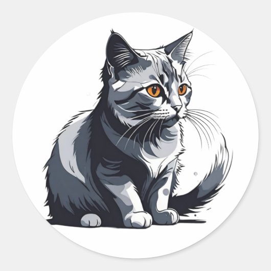 Schattige Little Kity Ronde Sticker (Voorkant)