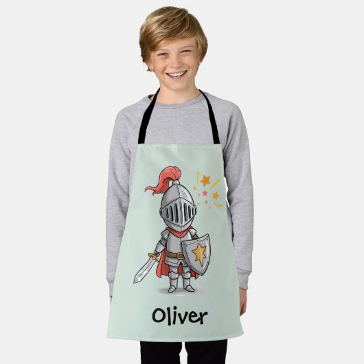 Schattige Little Knight Schort (Gedragen)