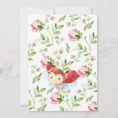 Schattige Little Lady Ladybug 1st Birthday Kaart (Achterkant)