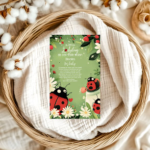 Schattige Little Ladybug Girl Baby Boeken voor Bab Informatiekaartje
