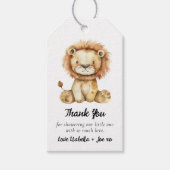 Schattige Little Lion Baby shower Cadeaulabel (Voorkant)