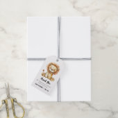 Schattige Little Lion Baby shower Cadeaulabel (Met Touw)