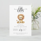 Schattige Little Lion Baby shower Kaart (Staand voorkant)
