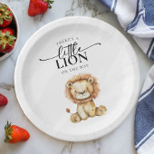 Schattige Little Lion Baby shower Papieren Bordje