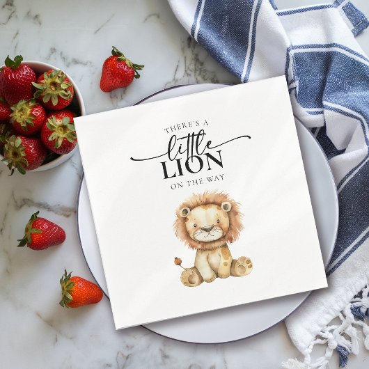 Schattige Little Lion Baby shower Servet