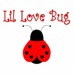 Schattige Little Love Bug Heart Ladybug Ornament Fotobeeldje Ornament<br><div class="desc">Kute ladybug met zes zwarte harten op de felrode vleugels. Zegt "Little Love Bug". Geweldig voor kinderen en liefhebbers van ladybug!</div>