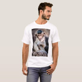 Schattige Little Monkey – speels en Schattig desig T-shirt (Voorkant volledig)