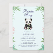 Schattige Little Panda Boy Baby shower Kaart (Voorkant)