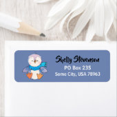 Schattige Little Penguin Winter Thema mailing labe Etiket (Insitu)