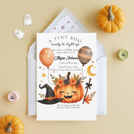 Schattige Little Pumpkin Boo Halloween Baby shower Kaart