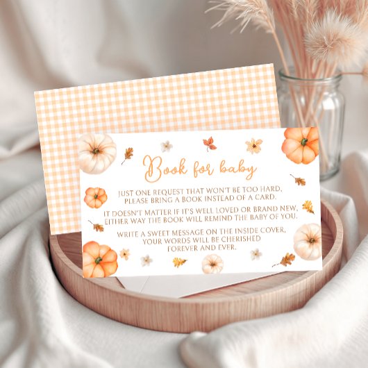 Schattige Little Pumpkin Herfstboek voor Baby show Informatiekaartje