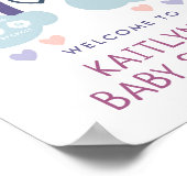 Schattige Little Rainbow Baby shower Welkom Poster (Hoek)