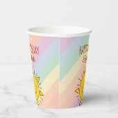 Schattige Little Rainbow Sunshine Happy Birthday P Papieren Bekers (Rechts)