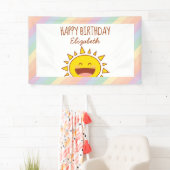 Schattige Little Rainbow Sunshine Happy Birthday P Spandoek (Insitu)