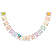 Schattige Little Rainbow Sunshine Happy Birthday P Vlaggetjes (Alle)