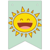 Schattige Little Rainbow Sunshine Happy Birthday P Vlaggetjes (Eerste vlag)