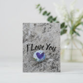 Schattige Little Rock I Love You Heart Briefkaart (Staand voorkant)