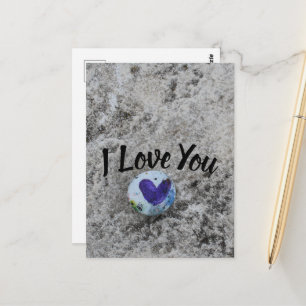 Schattige Little Rock I Love You Heart Briefkaart