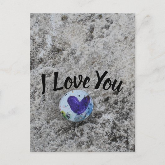 Schattige Little Rock I Love You Heart Briefkaart (Voorkant)