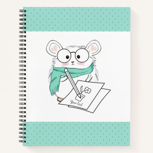 Schattige Little Smart Hamster Blue Notitieboek (Voorkant)