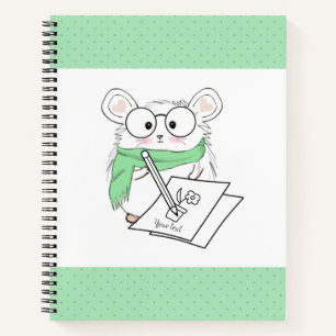 Schattige Little Smart Hamster Green Notitieboek