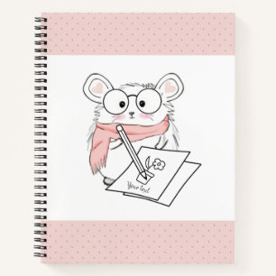 Schattige Little Smart Hamster Pink Notitieboek