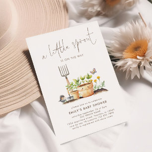Schattige Little Sprout Garden Baby shower Kaart