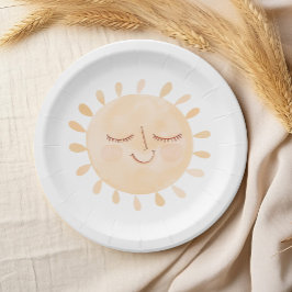 Schattige Little Sun Boho Baby shower Papieren Bordje