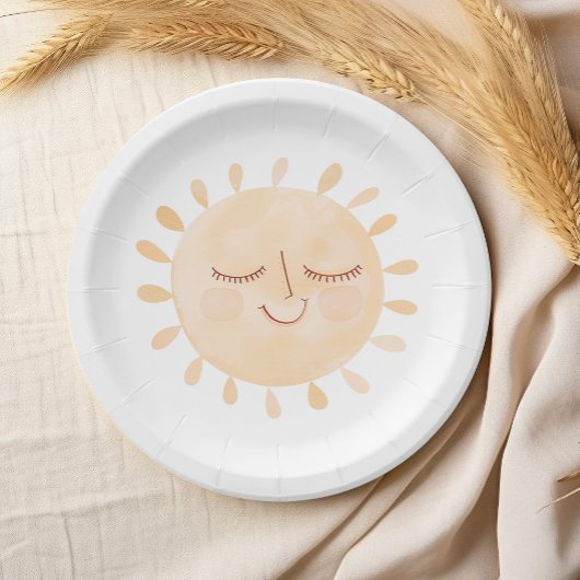 Schattige Little Sun Boho Baby shower Papieren Bordje
