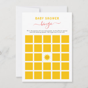 Schattige Little Sunshine Baby shower Bingo Game K Kaart