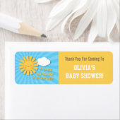 Schattige Little Sunshine Baby shower dank u Label (Insitu)