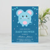 Schattige Little Sweet Mouse-Baby shower Kaart (Staand voorkant)