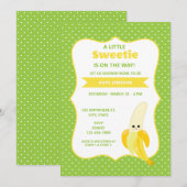 Schattige Little Sweetie Banana Baby shower Kaart (Voorkant / Achterkant)
