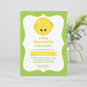 Schattige Little Sweetie Lemon Baby shower Kaart (Staand voorkant)