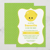 Schattige Little Sweetie Lemon Baby shower Kaart (Voorkant / Achterkant)